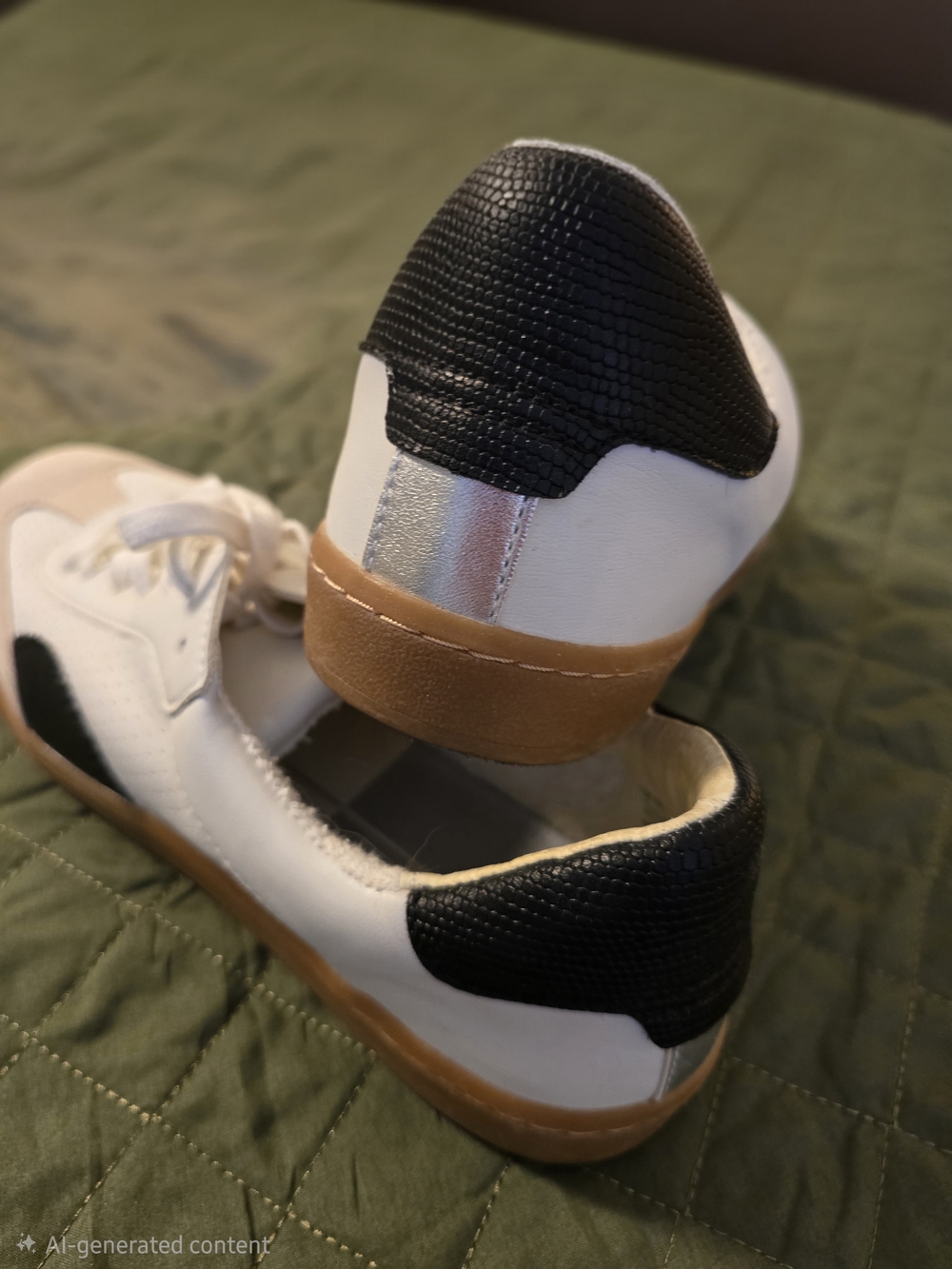 Dolce Vita White, Beige & Black Low-Top Sneakers - Picture 3 of 5